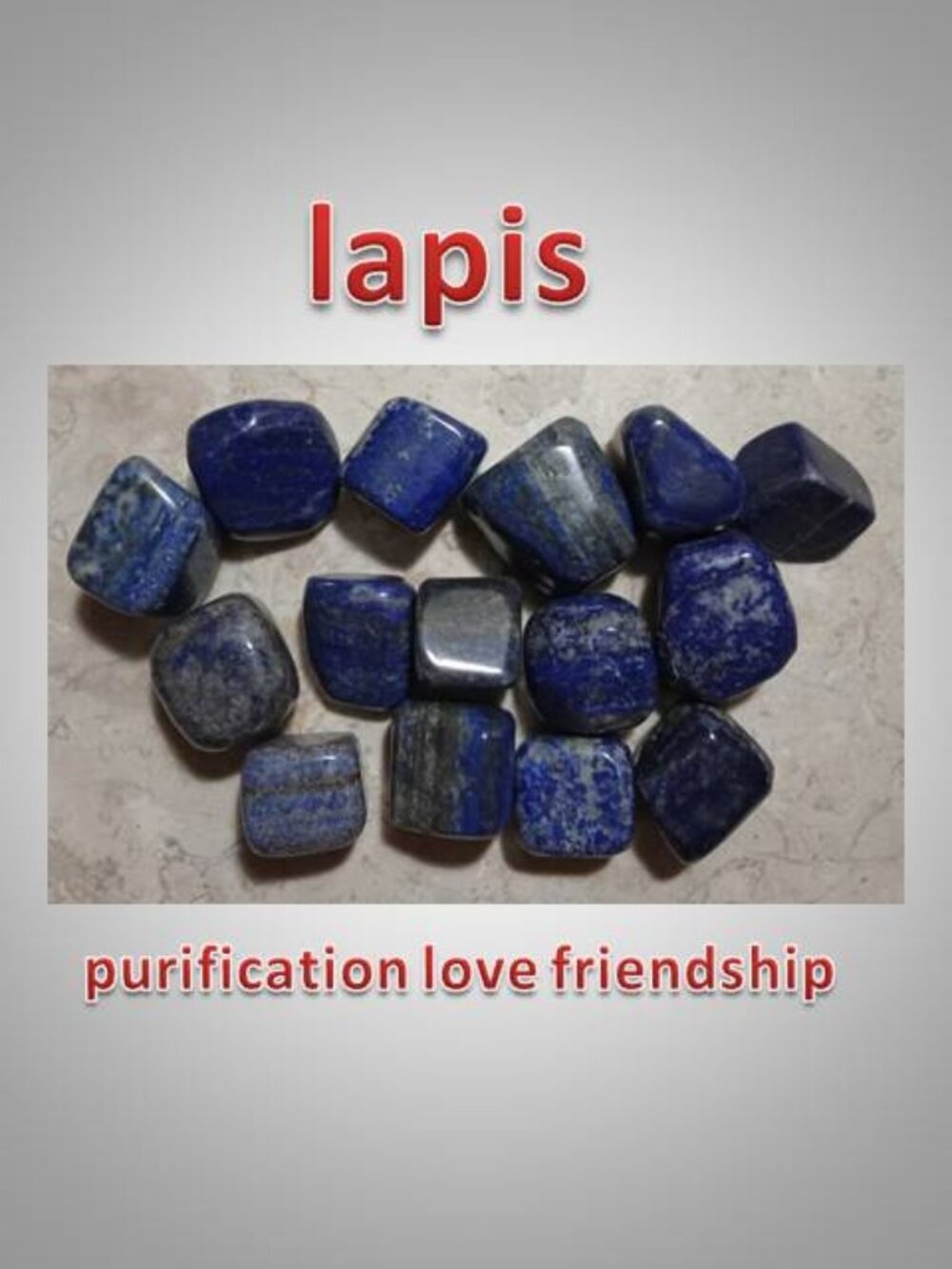 One Lapis Lazuli crystal stone rock tumble large -  Purification Friendship